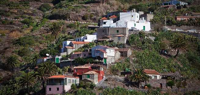 Vue de la petite ville de Masca à Tenerife en privé