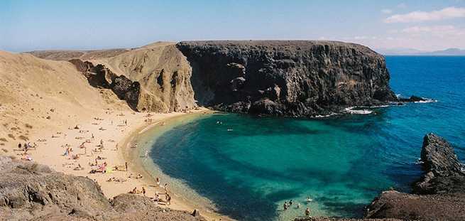 Immagine della Spiaggia di Papagayo nell'Itinerario Vulcanico a Lanzarote